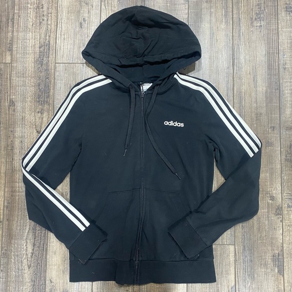 Adidas Track Suit set with hoody black/white xsmall/small - Picture 3 of 12